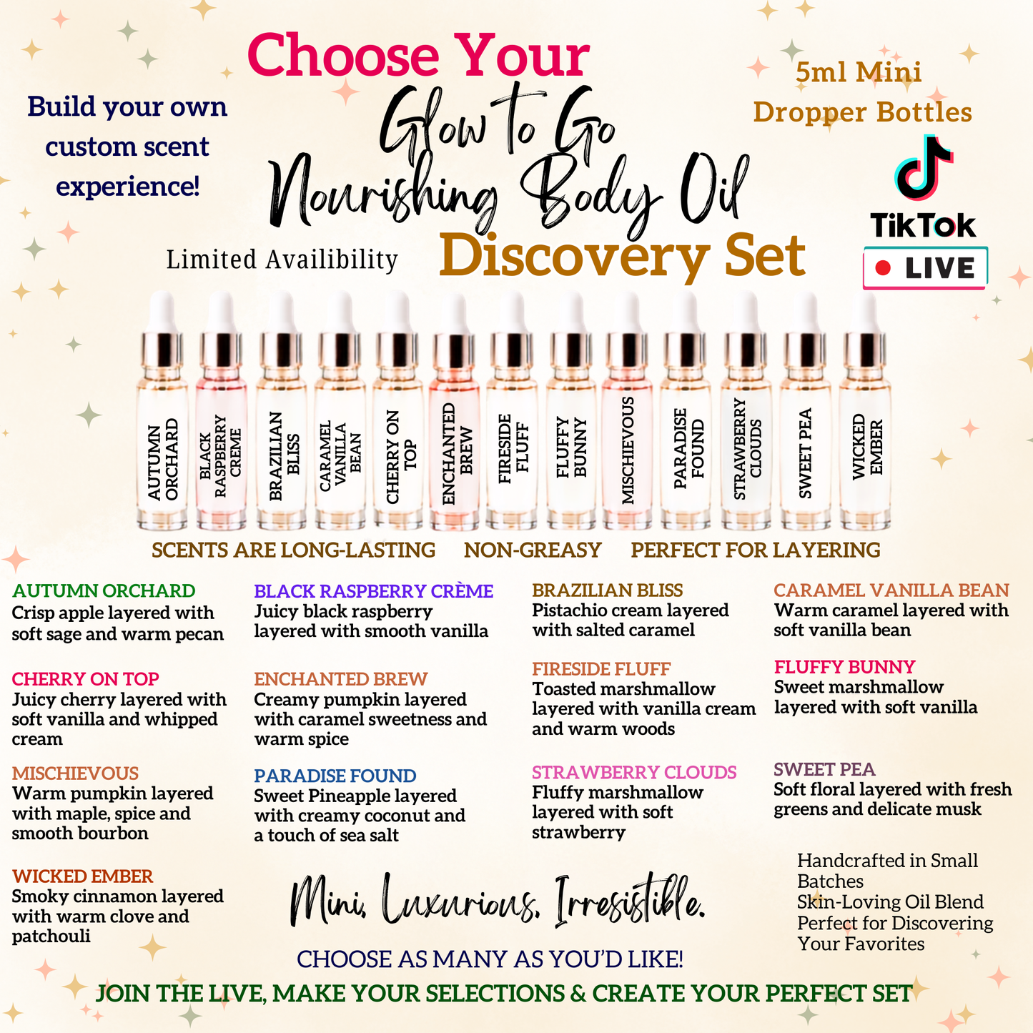 Glow To Go Body Oil Discovery Set | LIVE !!