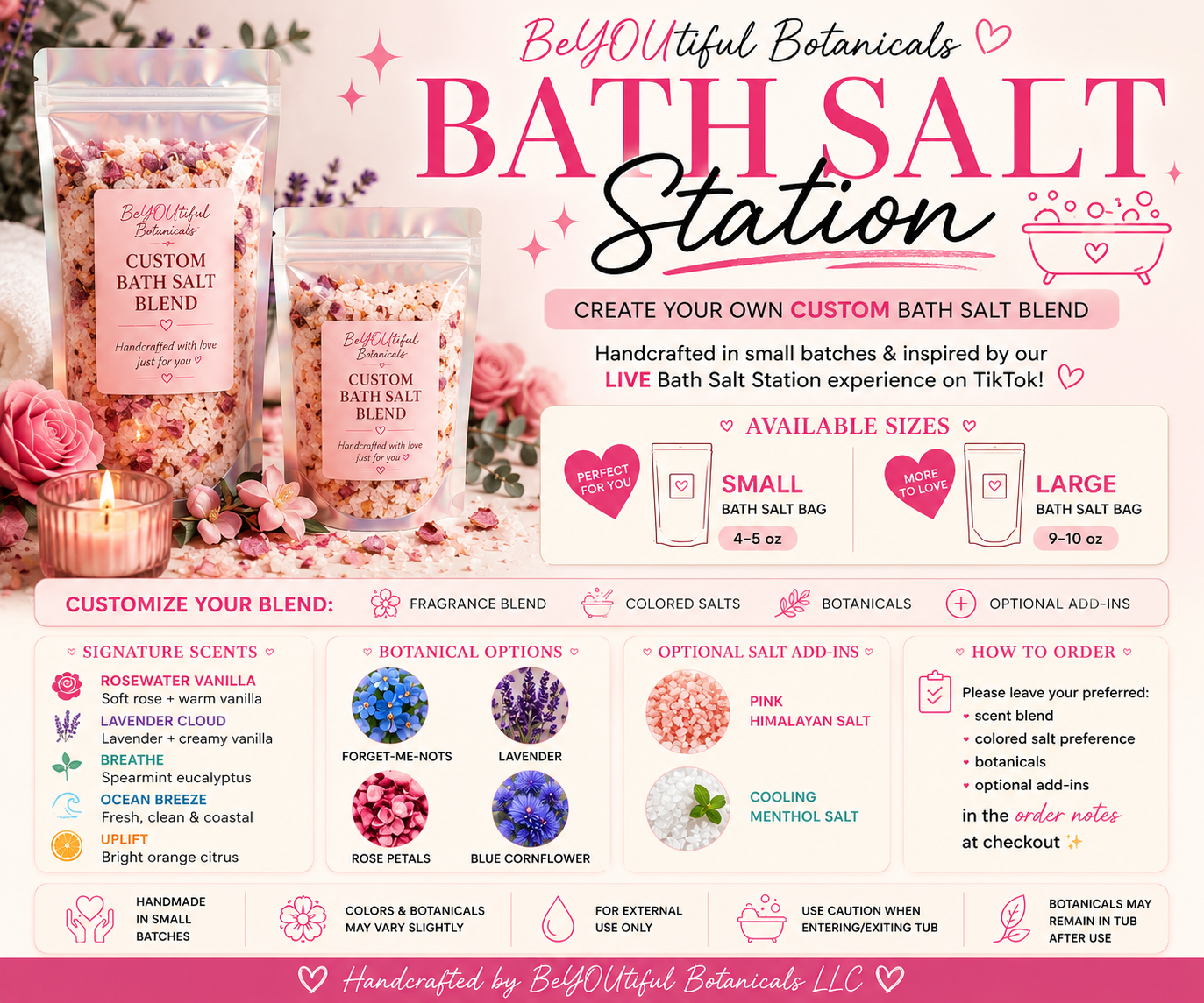 BeYOUtiful Botanicals Bath Salt Station