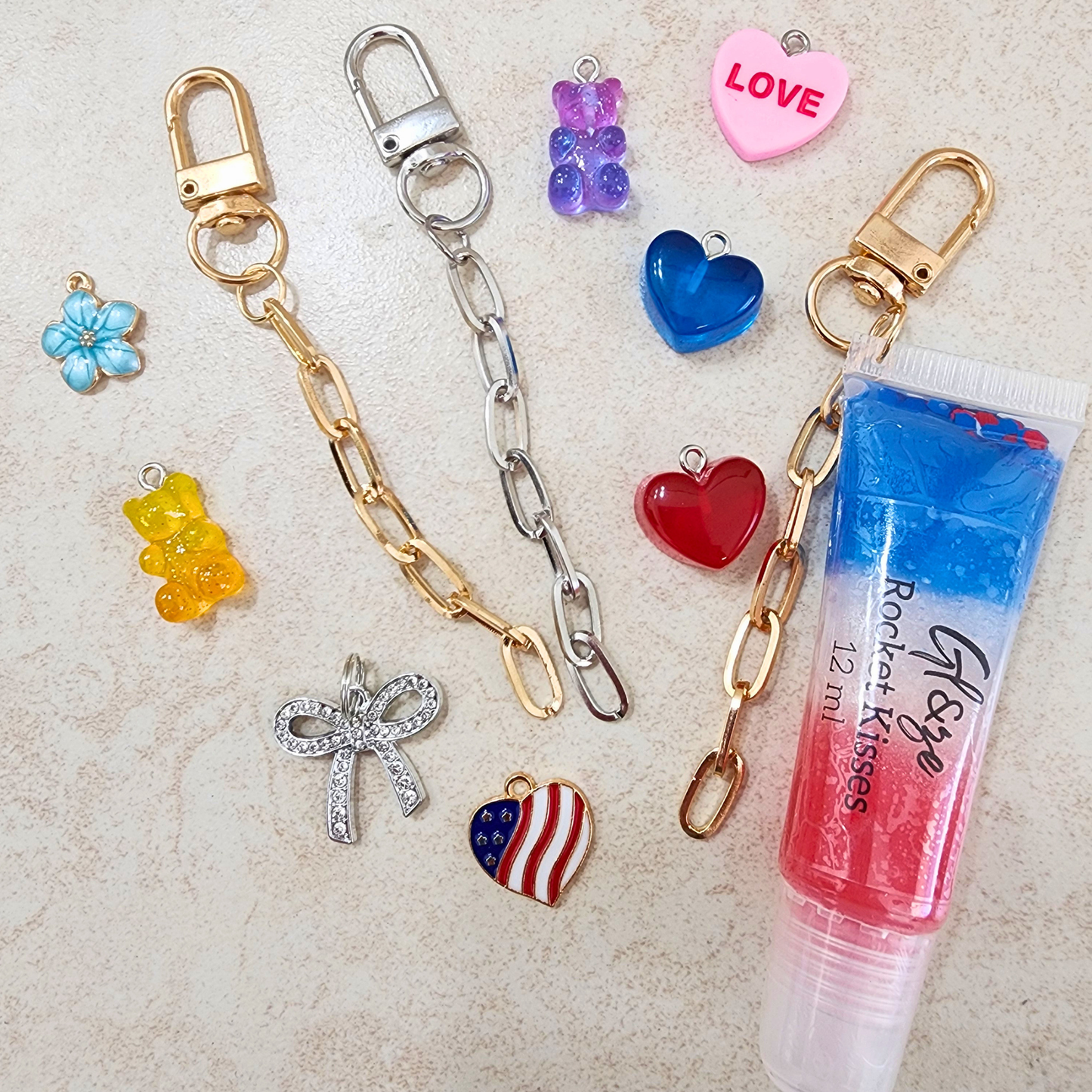 Gl&ze Key Chain / Bag Clip Add On